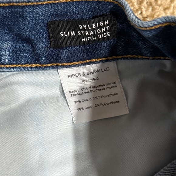 Veronica Beard Ryleigh Jeans Womens 27 / 4 Medium Wash Slim Straight High Rise - Picture 7 of 7